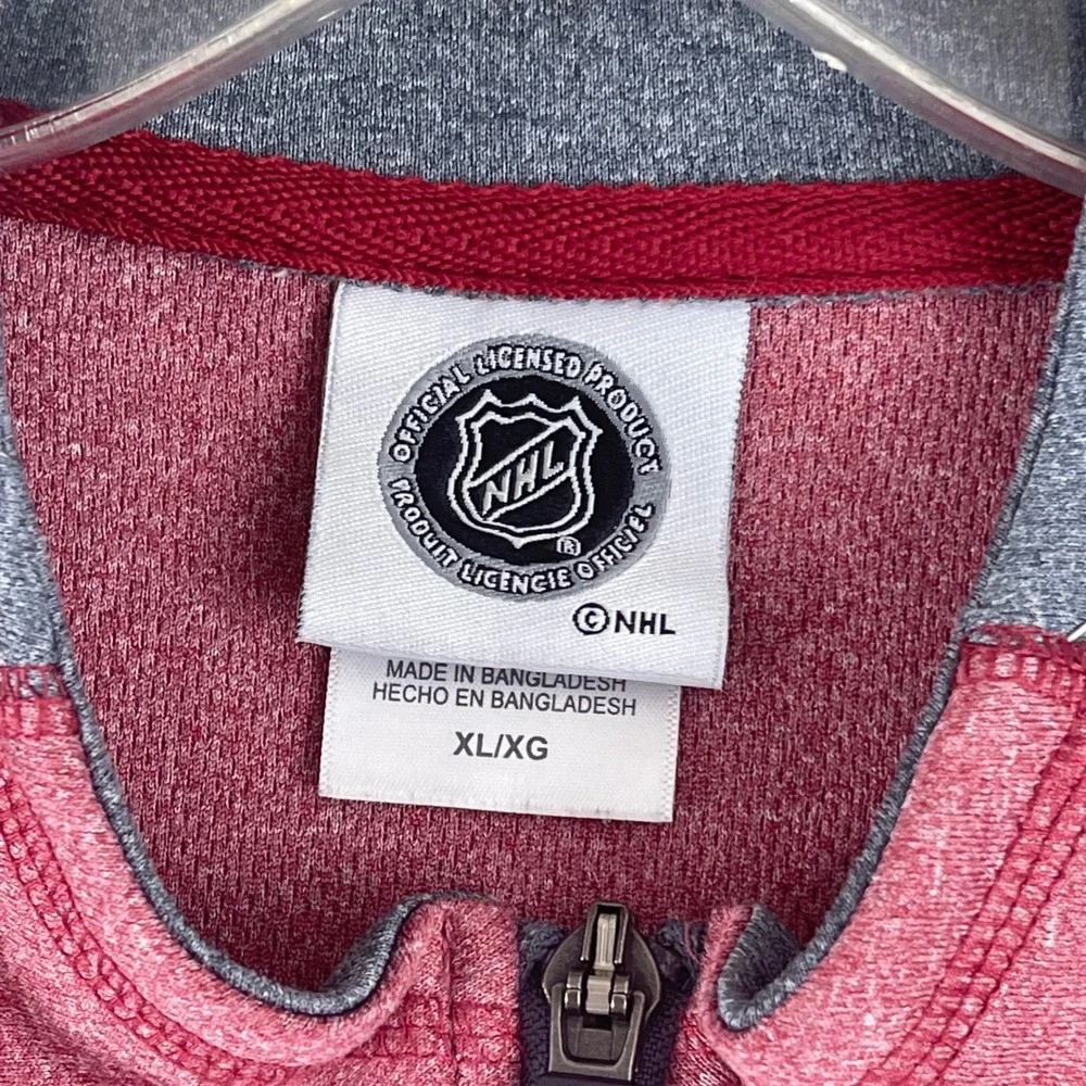 NHL Arizona Coyotes Quarter Zip‎ Pullover Mens XL Maroon Gray Heathered 1145318